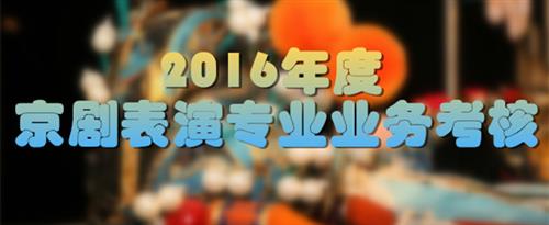 成人淫穴网国家京剧院2016年度京剧表演专业业务考...